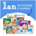 Jeu Concours - femmes enceintes et mamans avec bébés 0-12 mois - 1an de couche à gagner + magazine gratuit