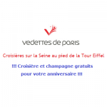 Vedettes de Paris - Pour votre anniversaire croisière d’1h + champagne ou + gourmand gratuite