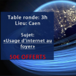 Caen - étude sur l'ADSL et la Fibre - dédommagée 50€ - 21 ou 27 mars 2019