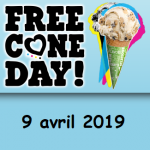 Crème glacée gratuite ! Free Cone Day 2019, la journée de la glace gratuite - 9 avril 2019