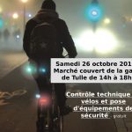 Tulle - Contrôle technique de vélos et pose d'équipements de sécurité - gratuit - Samedi 26 octobre 2019