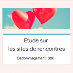France entière - Entretien en ligne sur les sites/applications de rencontre - dédommagée 30€ pour 30min - 11 d...