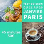 Paris - Test de boisson - Dédommagé 30€ - Du 11 au 20 janvier 2021