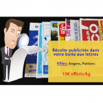 Angers et Poitiers - Récoltez les publicités dans votre boite aux lettres - Dédommagé jusqu'à 300€/an - De fév...