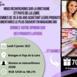 Bretagne et Pays de La Loire - Étude en ligne sur les produits alimentaire en magasins Bio - Dédommagée 70€ - ...